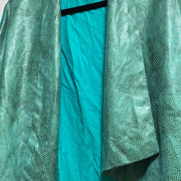 G by Giuliana faux snake skin moto jacket top - Picture 5 of 7